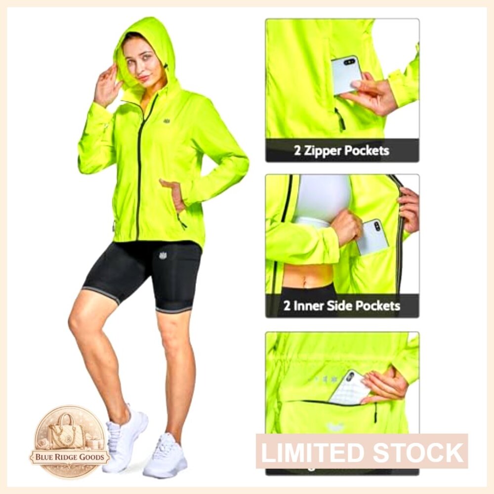 Lightweight Windproof Running Jacket Reflective H… - image 4